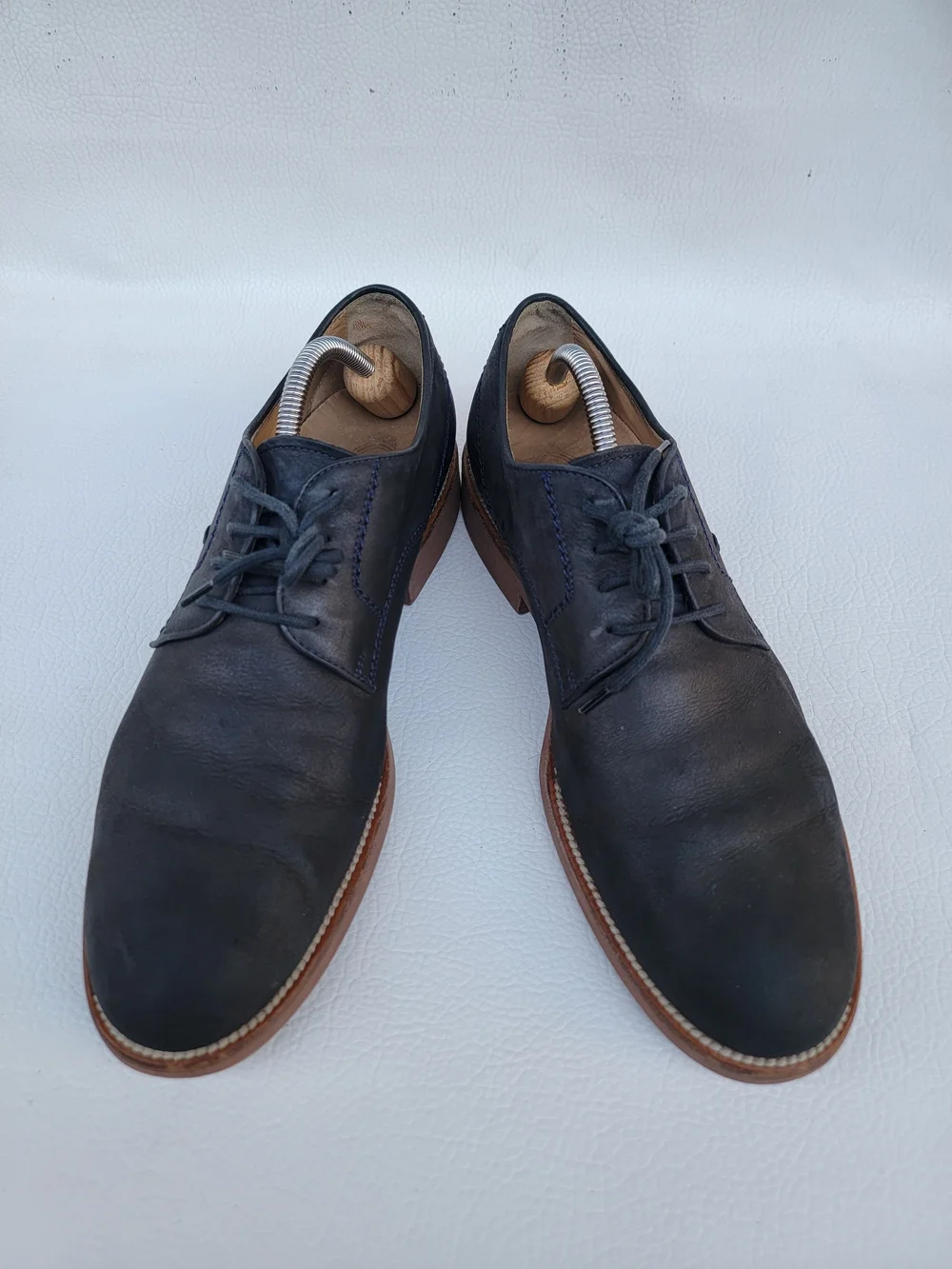 Tod’s Suede Derby Shoes In Blue Men 9.5 casual Lace Up The shoes show signs of n